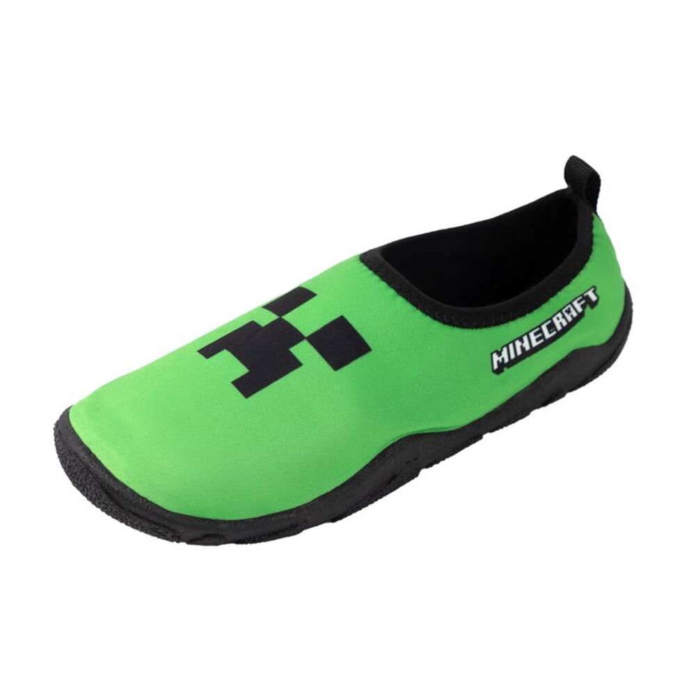 Minecraft Boys Aqua Creeper Water Shoes / Green